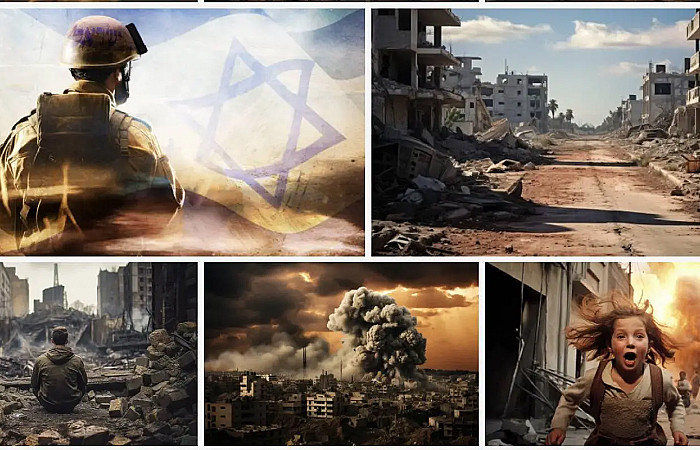 ޣައްޒާގެ ހަނގުރާމައާއި ގުޅޭ އޭއައި "ފޭކް ފޮޓޯ" އެޑޯބީގައި ވިއްކަނީ