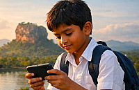 ކުޑަކުދިންނަށް ސްމާޓް ފޯނު މަނާކުރަން ލަންކާއިން ވިސްނަނީ