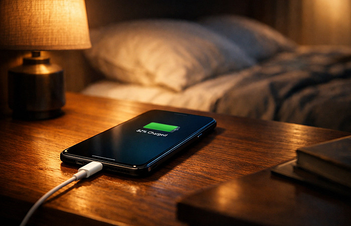 ނިދާއިރު ރޭގަނޑު އެއްކޮށް ފޯނު ޗާޖަށް ޖެހުން ރައްކާތެރިތަ؟