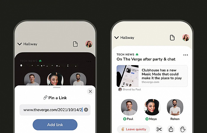 ކްލަބް ހައުސްއިން ލިންކް ޕިން ކުރެވޭ ފީޗާއެއް ތައާރަފުކުރަނީ